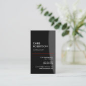 縦型グレーパターンシックトレンディー名刺 名刺 (スタンド正面)