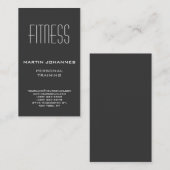 縦型グレーパーソナルトレーナー名刺 名刺 (正面/裏面)