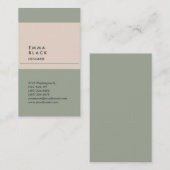 縦型シックスタイリッシュプロフェッショナル設計者 名刺 (正面/裏面)