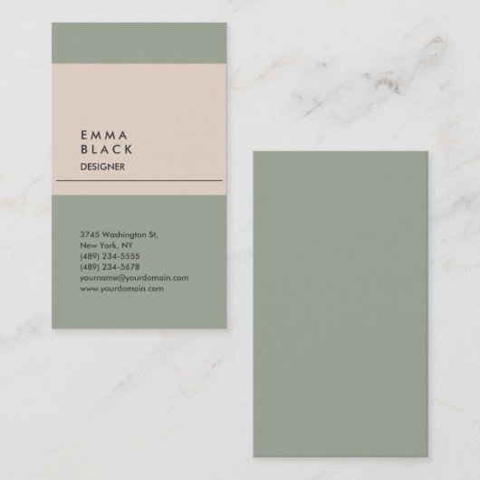 縦型シックスタイリッシュプロフェッショナル設計者 名刺 (正面/裏面)