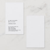 縦型シンプルトレンディー白質コンサルタント 名刺 (正面/裏面)