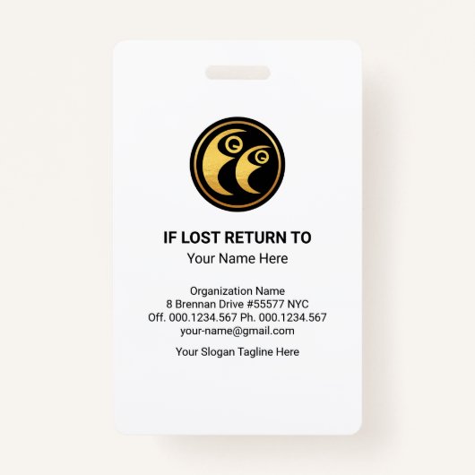 縦型シンプルピンクの列写真テンプレートナース バッジ (裏面)