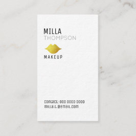 縦型シンプルメイクアップアーティストサロンプロフェッショナル 名刺