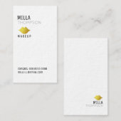 縦型シンプルメイクアップアーティストサロンプロフェッショナル 名刺 (正面/裏面)