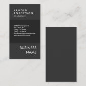 縦型スタイリッシュグレープロフェッショナル名刺 名刺 (正面/裏面)