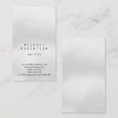 縦型スタイリッシュグレー・ライト・プレーン・ビジネス・カード 名刺 (正面/裏面)