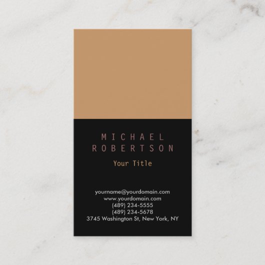 縦型スタイリッシュプレーンシンプル名刺 名刺 (正面)