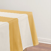 縦型ストライプマスタード黄ストライプの白 テーブルクロス (インサイチュ)