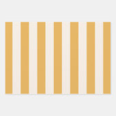 縦型ストライプマスタード黄ストライプの白 ラッピングペーパーシート (正面2)