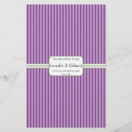 縦型ストライプラヴァンドール石鹸ラップ紙シート