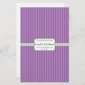 縦型ストライプラヴァンドール石鹸ラップ紙シート (正面/裏面)