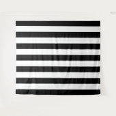 縦型ストライプ(白黒ストライプの) タペストリー (正面(横))