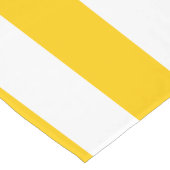 縦型ストライプ(黄とストライプの白) ショートテーブルランナー (コーナー)