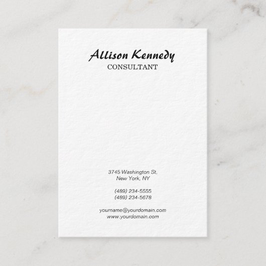 縦型チュビー超太ブラシスクリプト 名刺 (正面)