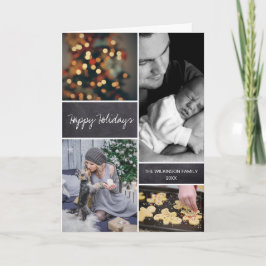縦型パーソナライズされたクリスマス写真コラージュ カード