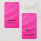 縦型ピンクパープル抽象芸術モダンスタイルトレンディー 名刺 (正面/裏面)