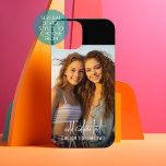 縦型フォトとカスタムトレンディー文字 iPhone 15ケース<br><div class="desc">1枚の写真を追加最高の- 2行の文字で垂直に動作–1つは大きな手書きスクリプファンキートである。友達の写真最高のや子供やペットの写真を追加し、おもしろい、思い出に残る電話ケースを作る。</div>