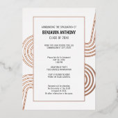 縦型フォトアナウンス卒業パーティー 箔招待状 (正面)