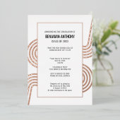 縦型フォトアナウンス卒業パーティー 箔招待状 (立ち正面)