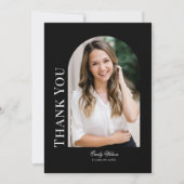 縦型フォトアーチ卒業サンキューカード サンキューカード (正面)