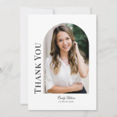 縦型フォトアーチ（白） サンキューカード (正面)