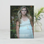 縦型フォト卒業パーティー招待状 招待状 (スタンド正面)