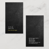 縦型ブラックグレーシャルボードプロフェッショナル モダン 名刺 (正面/裏面)