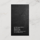 縦型ブラックグレーシャルボードプロフェッショナル モダン 名刺 (裏面)
