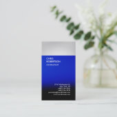 縦型ブラックブルーグレーストライプ名刺 名刺 (スタンド正面)