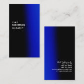 縦型ブルーブラックユニーク名刺 名刺 (正面/裏面)