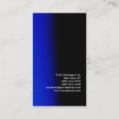 縦型ブルーブラックユニーク名刺 名刺 (裏面)