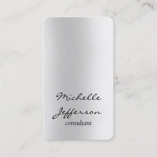 縦型プレーングレーユニークパーソナル 名刺 (正面)