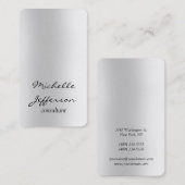 縦型プレーングレーユニークパーソナル 名刺 (正面/裏面)