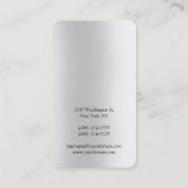 縦型プレーングレーユニークパーソナル 名刺 (裏面)