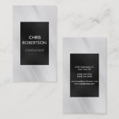 縦型プレーングレー魅力的な名刺 名刺 (正面/裏面)