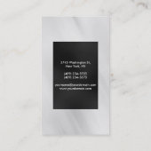 縦型プレーングレー魅力的な名刺 名刺 (裏面)