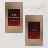 縦型プレーンチャームレッド魅力的な名刺 名刺 (正面/裏面)