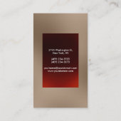 縦型プレーンチャームレッド魅力的な名刺 名刺 (裏面)