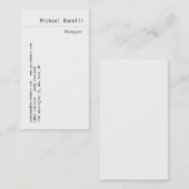 縦型プレーントレンディークリーンモダン名刺 名刺 (正面/裏面)