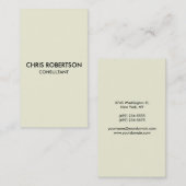 縦型プレーン淡い色のブラウンベージュの名刺 名刺 (正面/裏面)