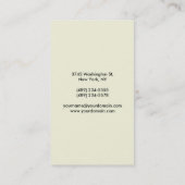 縦型プレーン淡い色のブラウンベージュの名刺 名刺 (裏面)