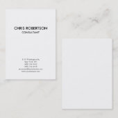 縦型プレーン白黒の丸っぽい名刺 名刺 (正面/裏面)