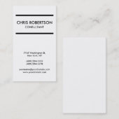 縦型プレーン白黒名刺 名刺 (正面/裏面)