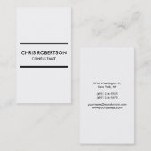 縦型プレーン白黒名刺 名刺 (正面/裏面)