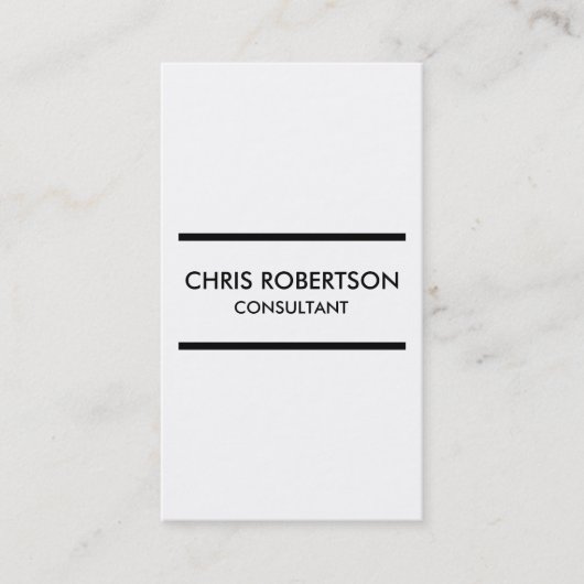 縦型プレーン白黒名刺 名刺 (正面)