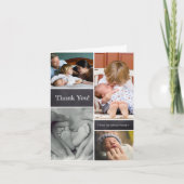 縦型ベビーありがとうございました。誕生のお知らせ サンキューカード (正面)