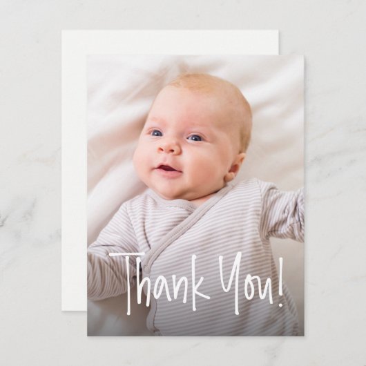 縦型ベビーシャワー出産発表写真 (正面/裏面)