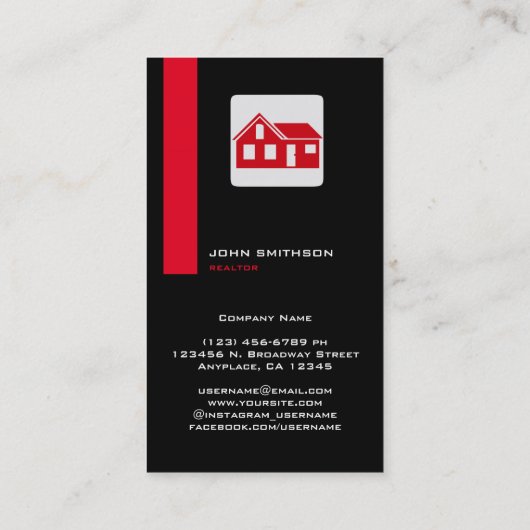 縦型ポートレート不動産仲介業者名刺 予約カード (裏面)