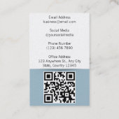 縦型ミニマルテンプレート(写真シンプル付) 名刺 (裏面)