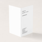 縦型ミニマルモダンリストプレーン白黒 名刺 (外部)